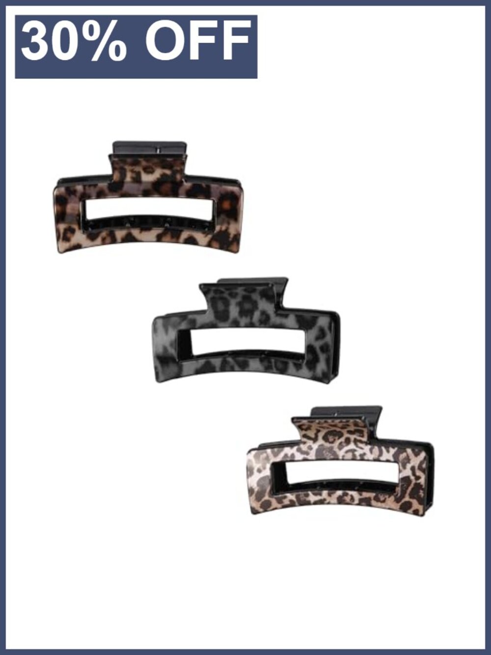 Tortoise Shell Hair Clips Leopard Print Acrylic Non-Slip Claw Clips for Women